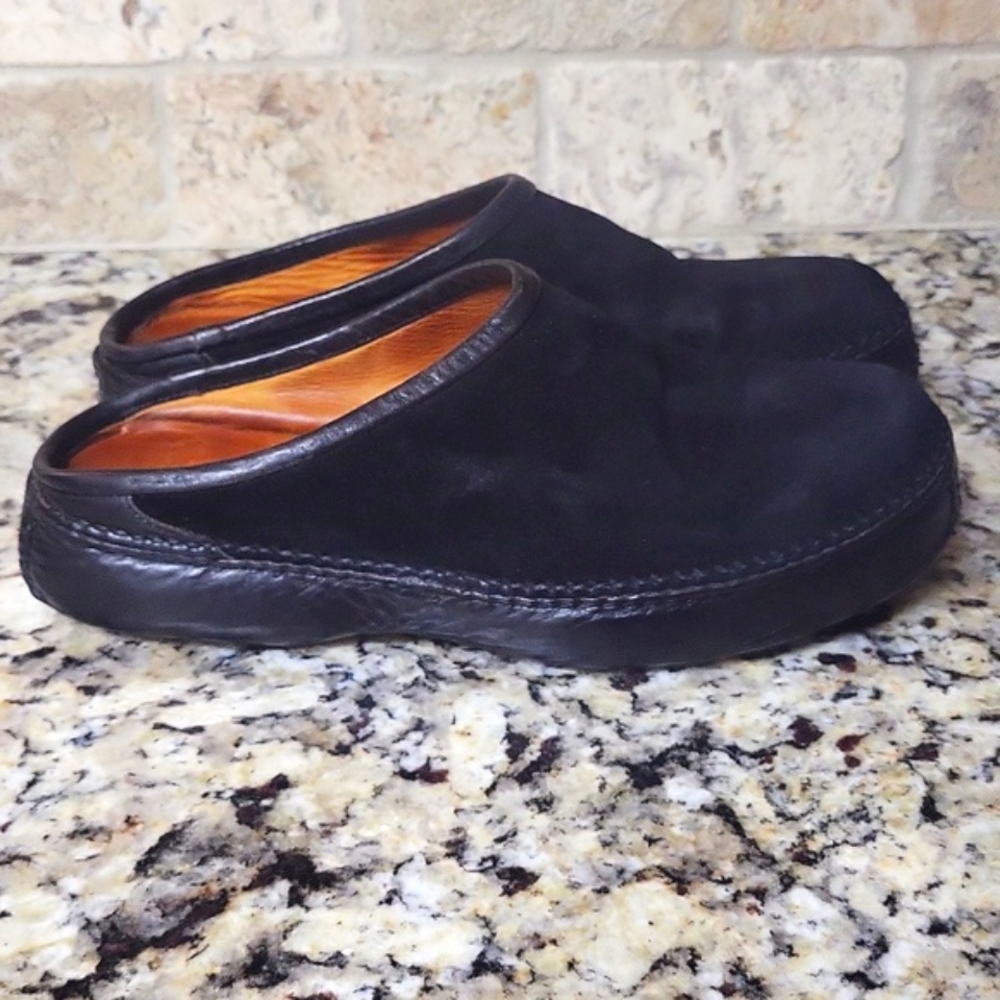 Cole Haan Black Leather Mules